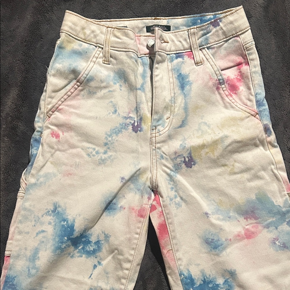 Wild Fable Multicolor Tie-Dye Flare Jeans